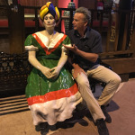 A picture of me and a mexican Lady sitting on the bench