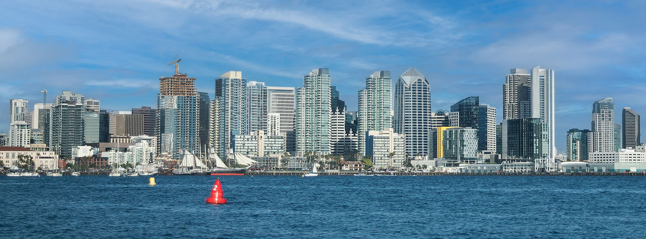 The San Diego skyline image