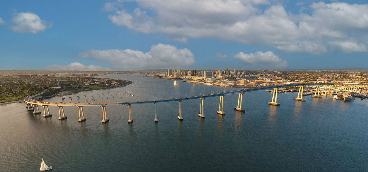 The image of the Coronado Bay Bridge